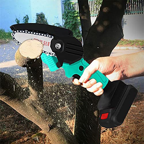 Mini Chainsaw, 4 Inch Electric Battery Chainsaw Cordless Handheld