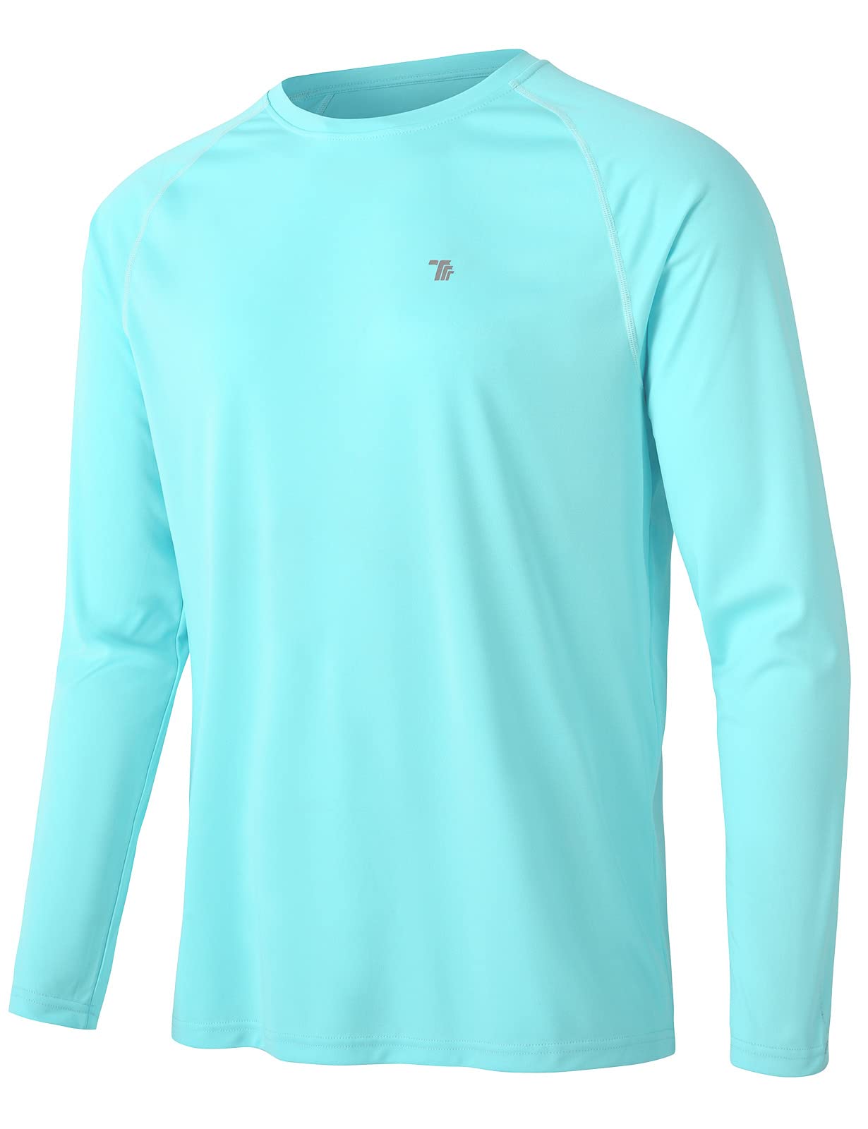 TBMPOYMen's Hiking Shirts Waterproof Dry Fit Athletic T-Shirts SPF Long Sleeve Safari Shirts Outdoor Work Swim Fishing Tops