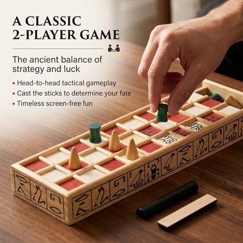 Juego de Mesa Senet de Madera Hecho a Mano miniatura 6