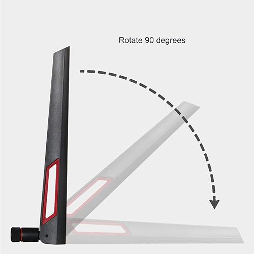Miniatura 3 de Antena WiFi de doble banda de 2.4 GHz 5.8 GHz 10 DBI RP-SMA router para tarjeta de red WiFi PCI-E, adaptador inalámbrico USB, cámara IP de seguridad