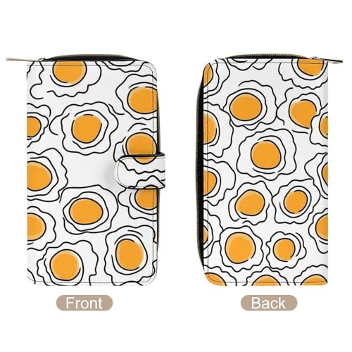 Fried Eggs Poached Eggs Long Wallet for Women Men Purses Coin Pouch Credit Card Holder Organizer3