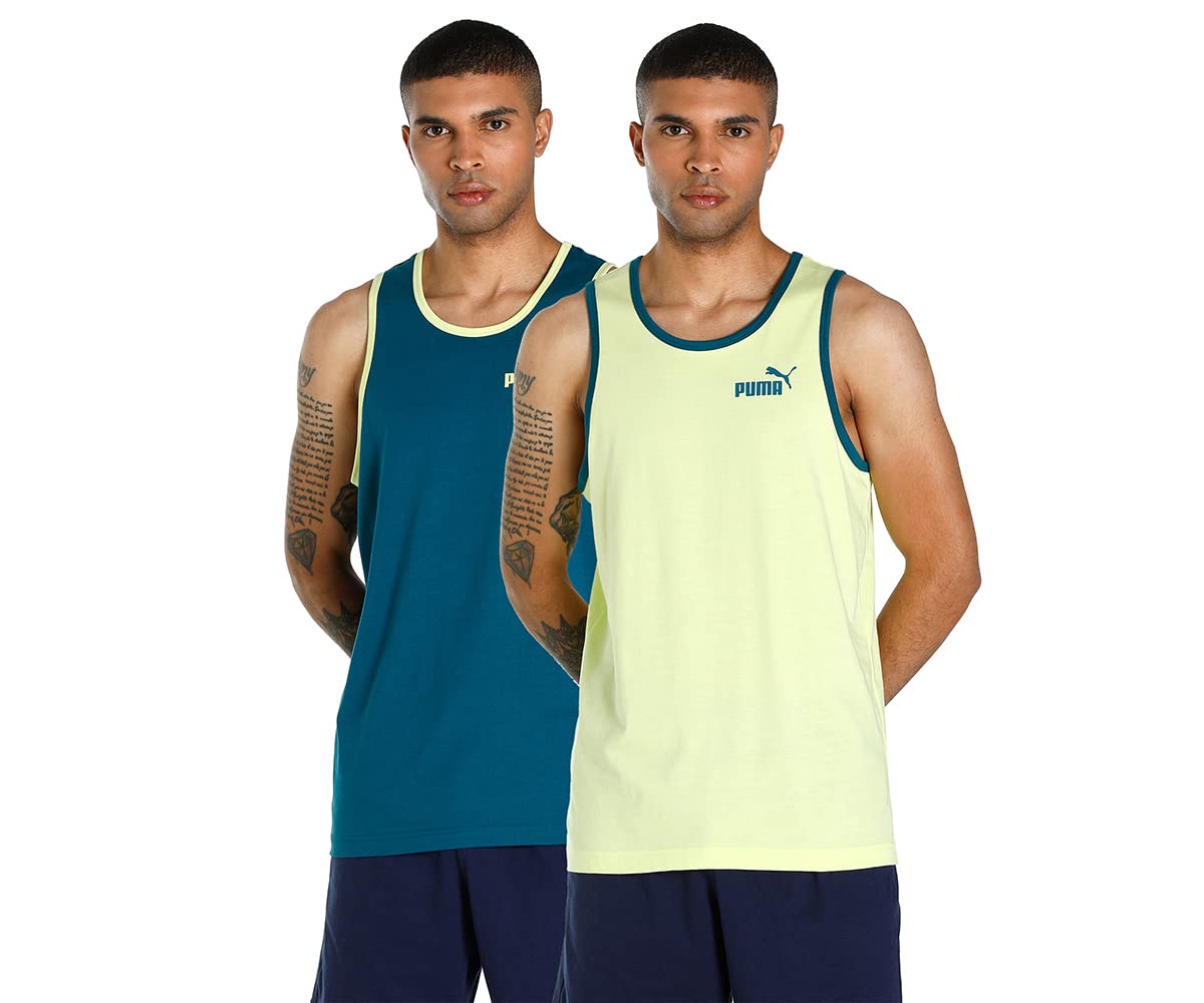 Puma Men's Cotton Relaxed Fit Tank Top in neutral