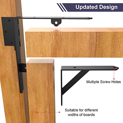 Image of 2Pack GoldOrcle 2Pack Anti Sag Gate Kit Heavy Duty No Sag Kit Gate Corner Brace Bracket for Wooden Gate Fence with a Self-Locking Gate Latch