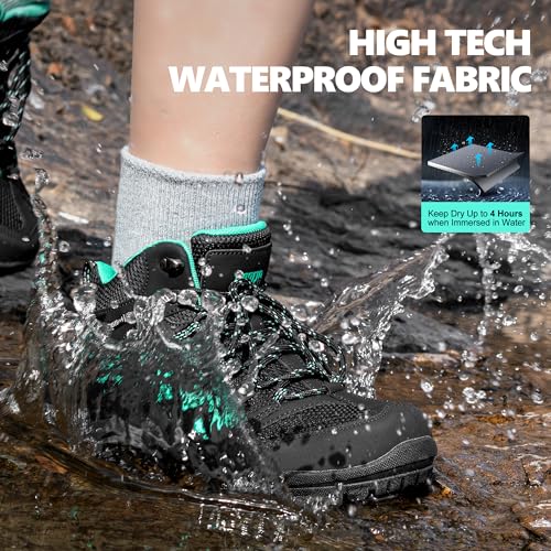 R CORD Hiking Boots Women Waterproof Womens Hiking Boots Comfortable Non-Slip Womens Hiking Shoes Walking Trekking Camping Tennis Sport Sneakers2