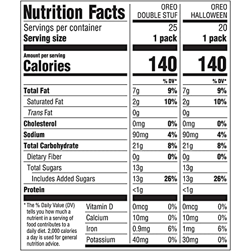Image of Oreo Fall Treats Cookies 45 Pack 1.02 Oz Net Wt 45.9 Oz