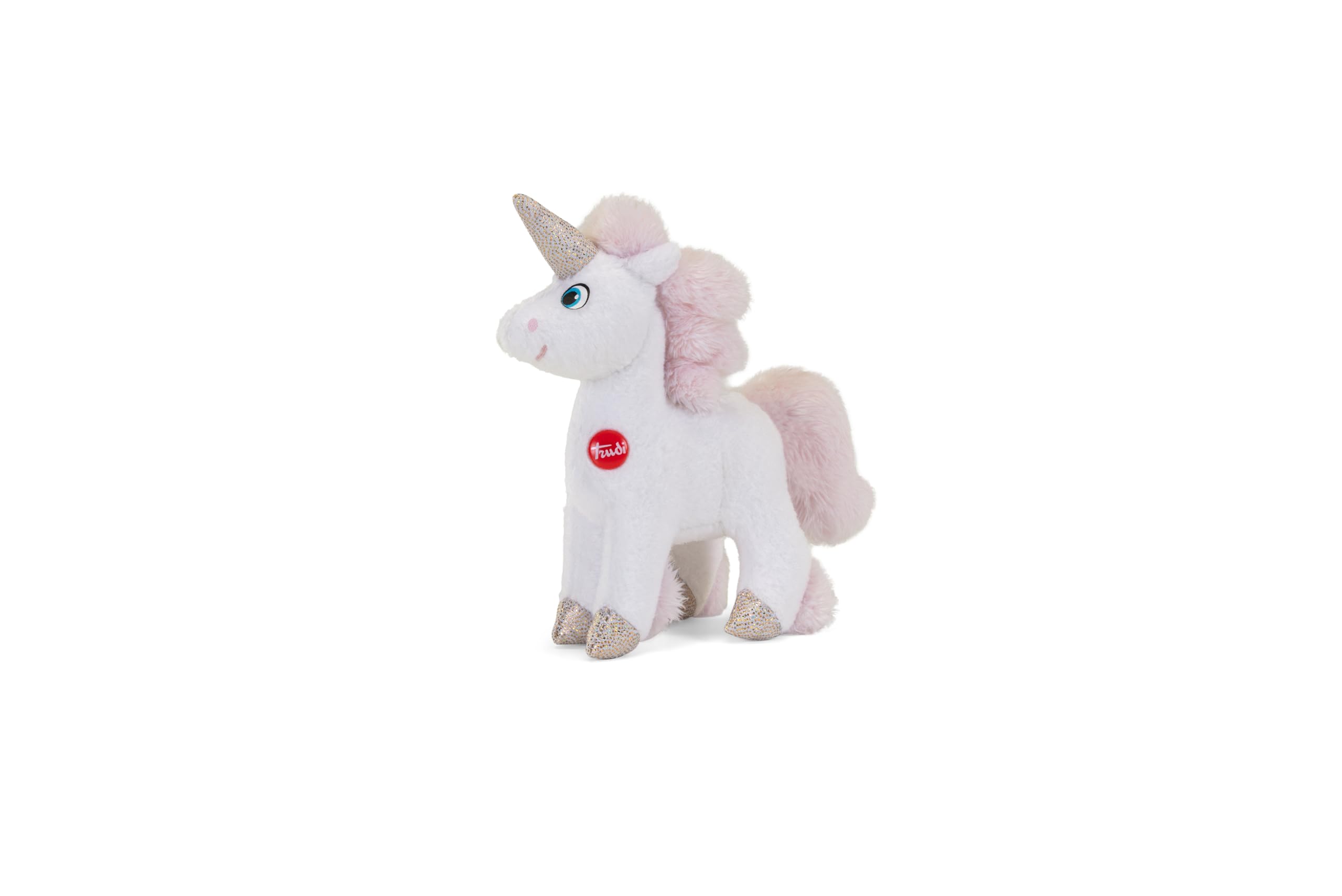 Trudi Sw Col Unicorno bianco Peluche unicorno arcobaleno, regalo bambini compleanno | 10x10x4cm taglia XXS | Fantasy Unicorn collection | modello 55921