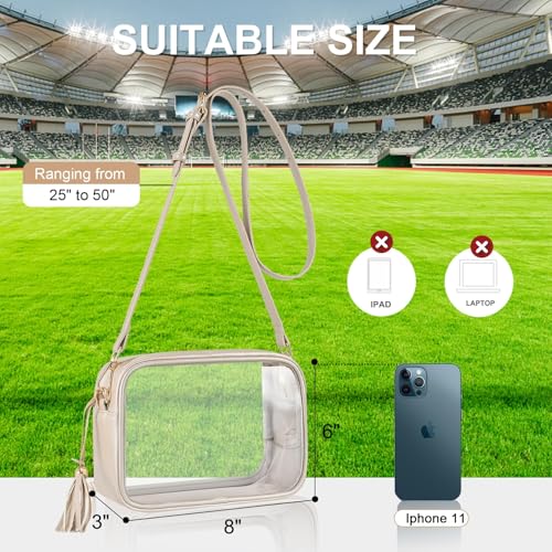 Clear Bag for Stadium Approved 12x12x6, Purse for Women Crossbody Bag for Stadium Concert Sport Festival2
