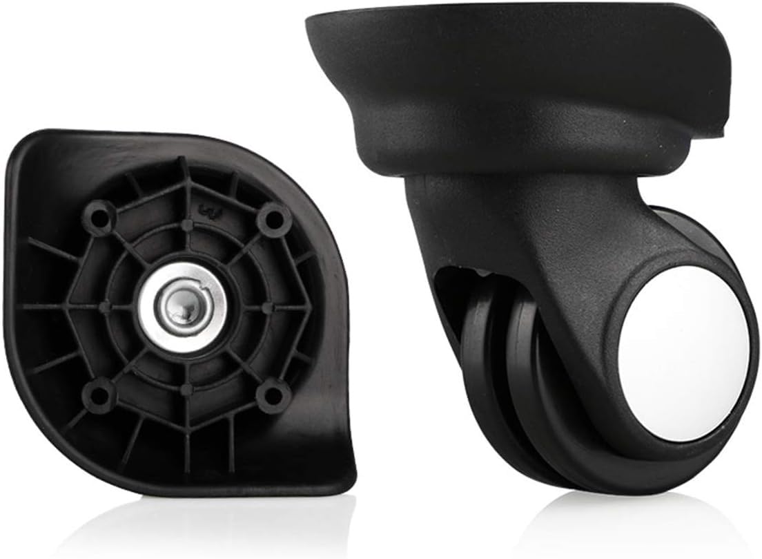 Recambio Ruedas Maletas, Ruedas de Repuesto for Equipaje, giratorias de 455 Grados, silenciosas, Color Negro, Paquete de 2