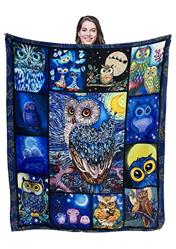Owl Blanket For Adults Warm Soft Micro Flannel Blanket For Bed/Sofa/Travel/Living Room 40X50 Inch #TOP8