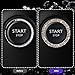 WHALETAIL 2PCS Bling Crystal Rhinestone Car Engine Start Ring Stickers, Key Ignition & Knob Ring Decoration, Push Start Button Bling Ignition Stickers for Women