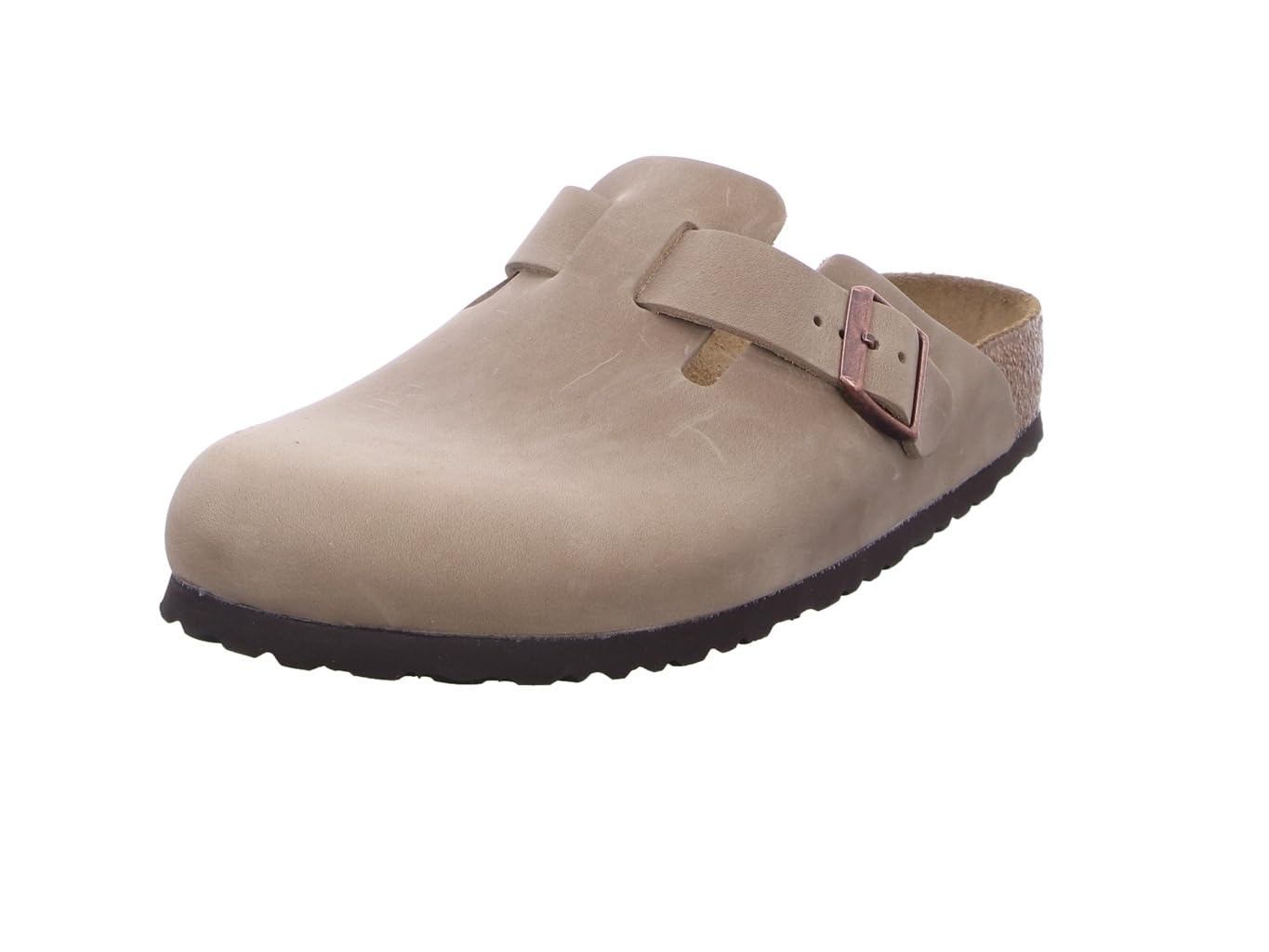 Birkenstock Women's Beige Boston Oiled Leather Sandals Narrow