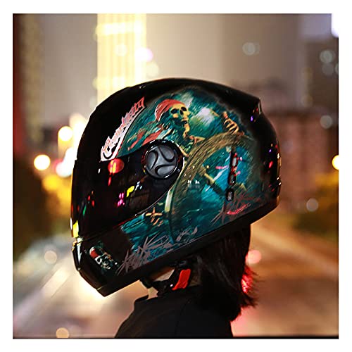 Dopora 379-313-656 Full Face Motorcycle Helmet Adult For Men And Women Double Lens Anti-Glare Motorbike Moped Street Bike Racing Crash Helmet cover