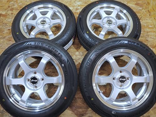 Amazon | 185/60R15 6.5J+38 4H100 タイヤホイールセット 1台分