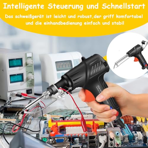 WRQIOO Laserschweißgerät, 3-in-1 Laserschweißwerkzeuge, Automatische Schweißpistole Metall für Zinn, Multifunktions Lötkolben-Lötpistolen-Set, Äußere Beheizte Industrielle Handschweißgerät