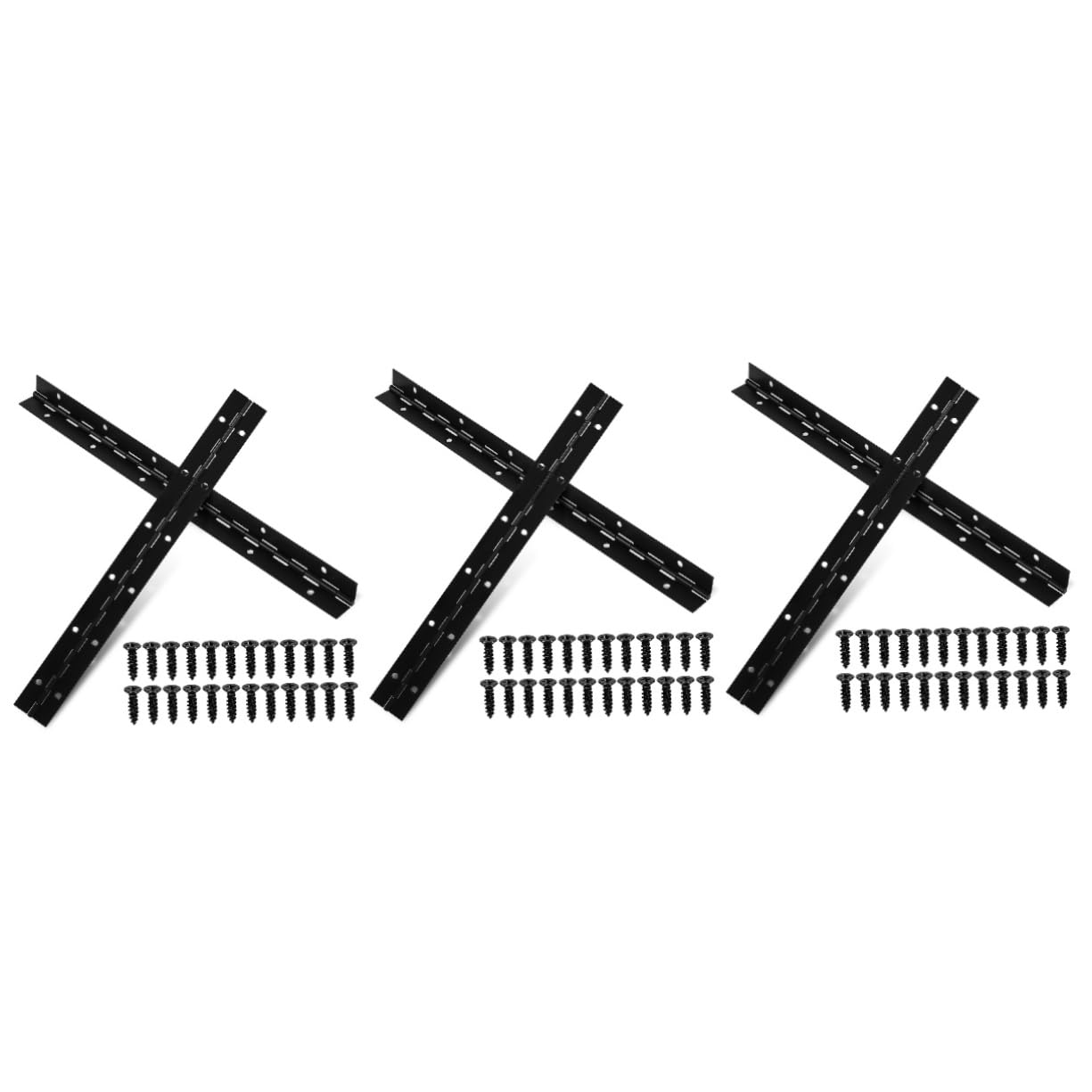 Gadpiparty 6piezas Bisagras De Piano Metálicas De Hierro De Resistente y Fácil De Instalar Incluye Tornillos Para Muebles y Proyectos De Carpintería
