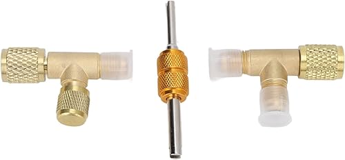 Tnfeeon Adaptador de T de acoplador rápido, válvulas de acceso rápido para acoplador en T, válvulas de núcleo de T, llave de núcleo para medidor de