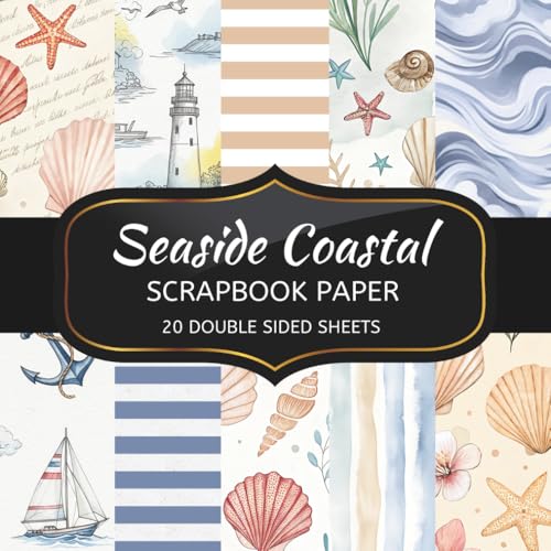 Seaside Coastal Scrapbook Paper: 20 Sheets Double Sided Color, Decoupage, Junk Journal & DIY Projects, Decorative Craft Paper Pad for Scrapbooking | 8.5 x 8.5 image 2