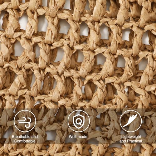 Image of Pleneal Beach Bags for Women - Women Beach Tote Bag, Summer Mesh Hollow Straw Tote Bag for Holiday Market