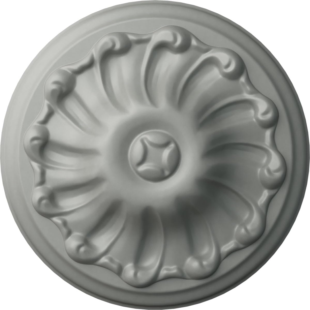 Rosace ronde Mullin Ekena pour cacher les défauts de plafond autour d'un luminaire