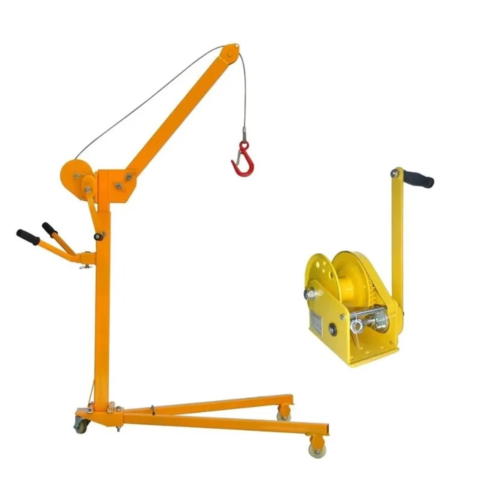 Tragbarer Mini-C mit Handkurbel und elektrischem Hebezeug, 300 kg, kleine Hebebühne für Zuhause und Worhop