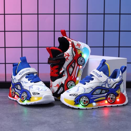 Kids Light-Up Sneakers | Boys & Girls Tennis Shoes | Blue, Red | Athletic Running & Walking | LED Glowing Lightweight Shoes4