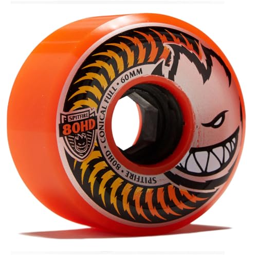 Spitfire Skateboard Wheels 60mm 80HD Fade Orange Conical Full