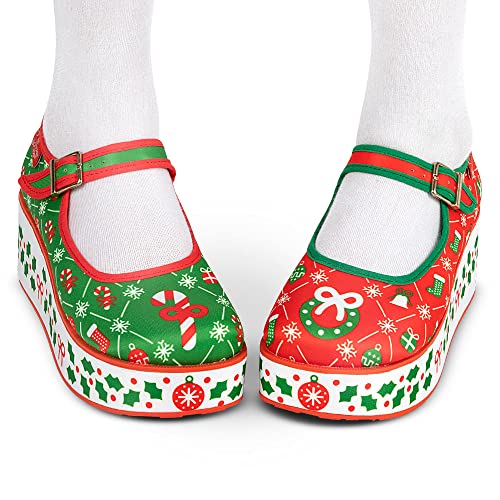 Image of Hot Chocolate Design Whimsical Women's Platform Mary Jane Shoes