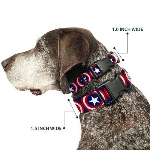 Collar de plástico con clip Capitán América ajustable y resistente para paseos 3