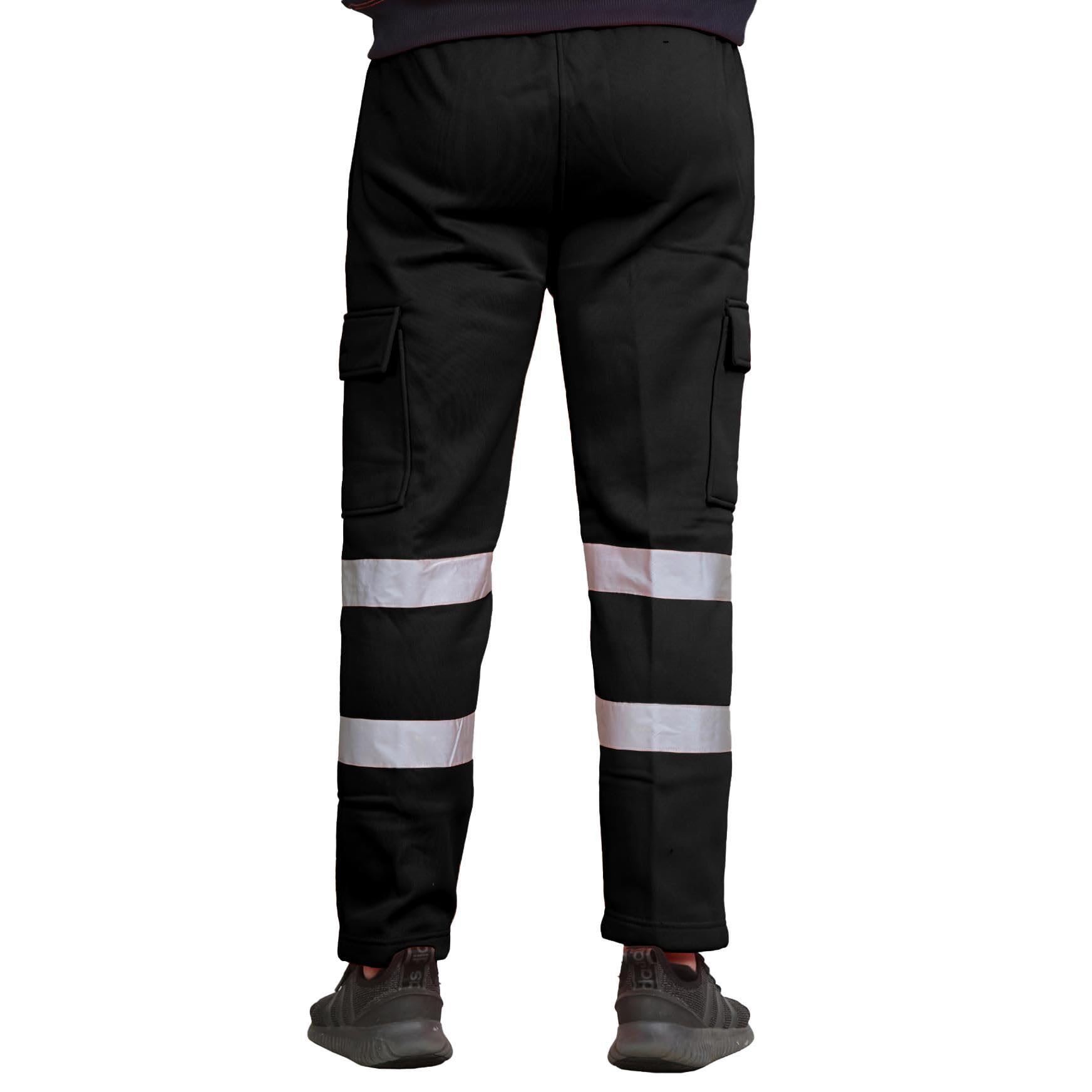 Nowe męskie Hi Vis Visiability Viz polarowe dolne spodnie dresowe bezpieczeństwo spodnie robocze spodnie