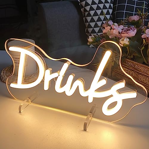 Image of Drinks Table Number Neon Sign Desk Lamp Night Light Wedding Letter LED Neon Sign Wedding Table Decorations Neon Light Shop Bedroom Home Room Decor Christmas Party Warm White USB 30x12.7CM