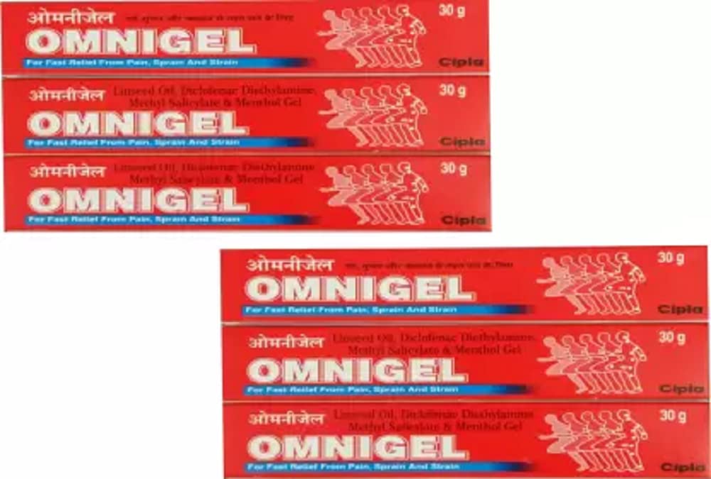 CiplaOMNIGEL 30 GM (PACK OF 6) Gel (6 x 5 g)
