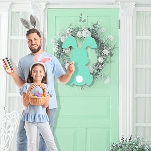 Easter Bunny Wooden Sign Easter Door Sign with String Easter Decorations Bunny Door Hanger Easter Wall Hanging Easter Bunny Banner Easter Rabbit Decor Easter Party Supplies (Blue Green) Easter Bunny Wooden Sign Easter Door Sign with String Easter Decorations Bunny Door Hanger Easter Wall Hanging Easter Bunny Banner Easter Rabbit Decor Easter Party Supplies Blue Green