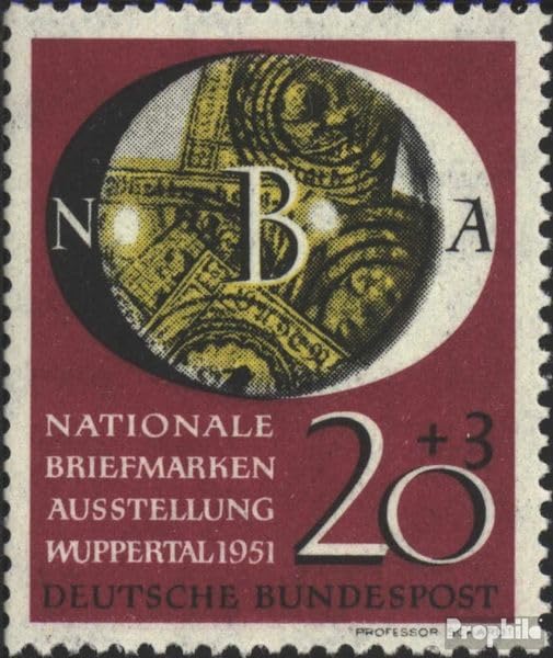 Sello usado Prophila Collection RFA Alemania 142 de la exposición de 1951