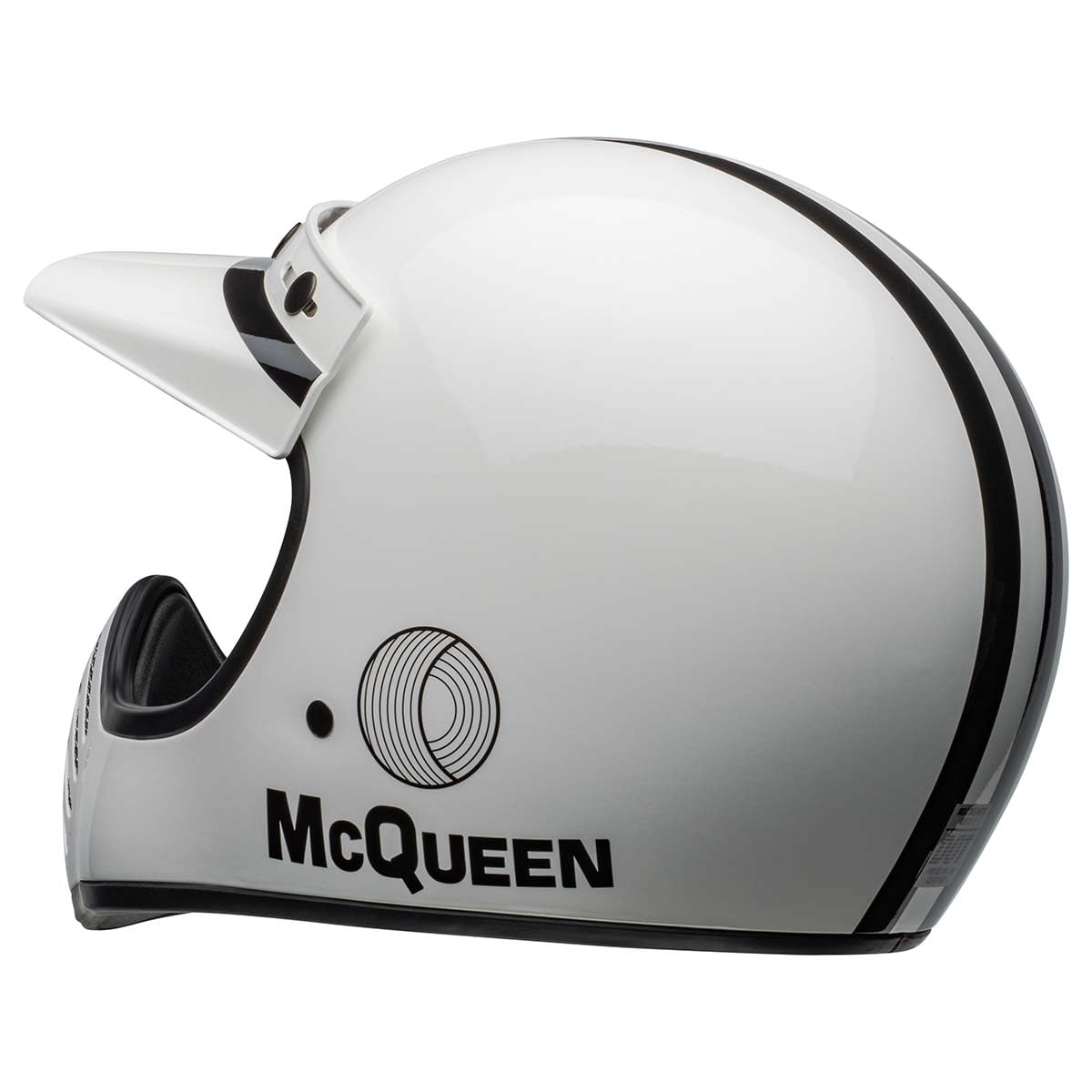 BELL Capacete Moto-3 (Gloss Steve Mcqueen Ags Branco/Preto