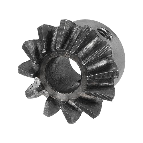 Image of HARFINGTON 2pcs Bevel Gear 1M 12 Teeth 8mm Shaft Hole 1:1 Tapered Bevel Pinion Gear 45# Steel 2 Module 90 Degree Steering Gear, for Hardware Mechanical Rotation