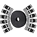 Produktbild Hysagtek 10 Yards Schwarz Nylon Gurtband mit 12 Set Kunststoff 2,5 cm Double Side Release Schnallen Clips und 12 Stück Tri-Glide Folien für DIY Koffergurt, Haustierhalsband, Rucksack Reparieren