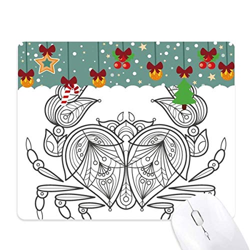Tapis de souris Ocean Paint Run Red Line de bureau en caoutchouc pour Noël