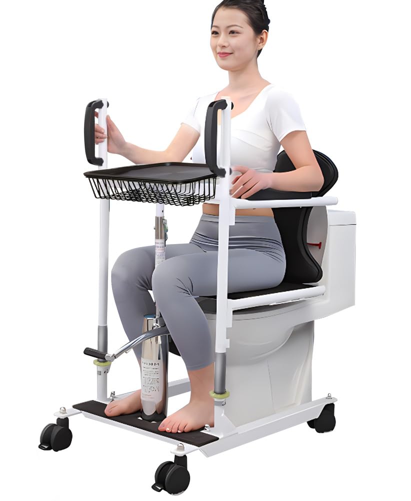 Elevador Hidráulico de Pacientes de Alta Resistencia, Sistema de Traslado para Cuidado de Personas Mayores y Discapacitadas, Traslados Multisuperficie para Silla de Ruedas/Inodoro