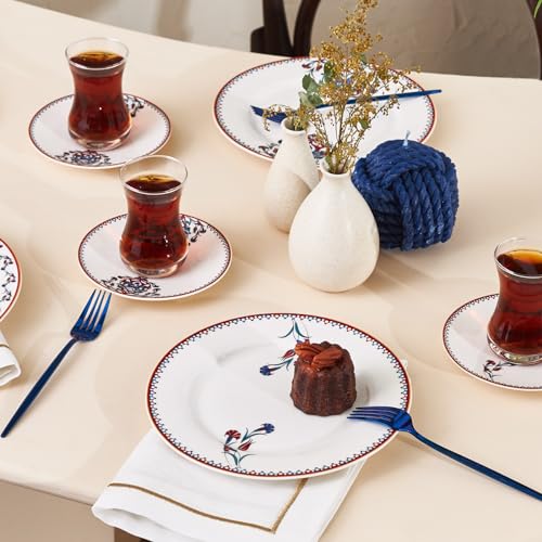 Karaca Nakkas Dessert-Set für 6 Personen, 18-teilig - Exquisite Eleganz für köstliche Nachspeisen