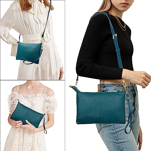 Image of Beurlike Leather Wristlet Wallet Clutch Purses For Women Small Crossbody Phone Bags