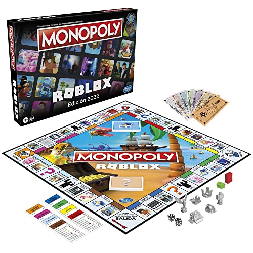 Monopoly Roblox 2022 Jeu de société, achat, vend et négocie les expériences les plus populaires du jeu vidéo, multicolore – Image 3