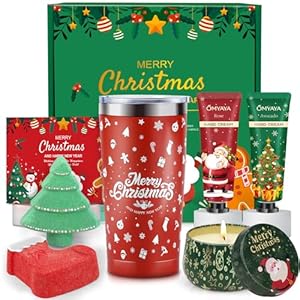 Christmas Gifts Set for Women – Ideas Relaxing Spa Gift Christmas Basket Gift Set for Women, Bath and Body Gift Set, Secret Santa Gifts for Her, Mom, Coworker, Teacher, Nurse