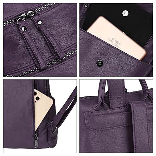 Image of Uromee Backpack Purse for Women Vegan Leather Ladies Fashion Travel Shoulder Bag Convertible