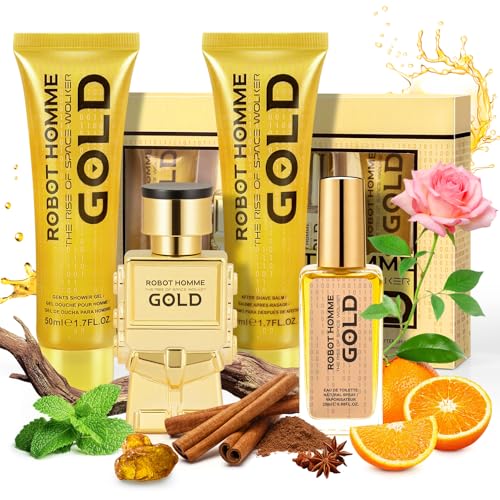 Parfüm Herren Geschenk Set, Männer Geschenksets mit Eau de Toilette,Duschgel und After Shave Balsam,Reisegrößen Herrenparfüm, Lang anhaltender Duft,Ein Duft für Jeden Tag