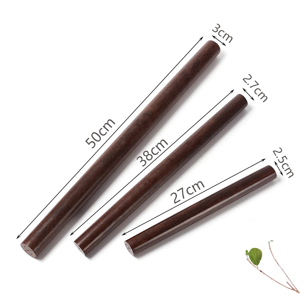 Rodillos De Cocina, Varilla De Masa De Ébano Francés para Hornear, Pastelería, Pizza, Pastel, Galletas, Suministros Esenciales, Regalo para Panadero,50 * 3cm