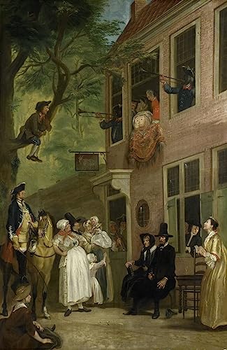 Poster image impression sur toile Cornelis Troost, affiche peinture moderne décoration salon