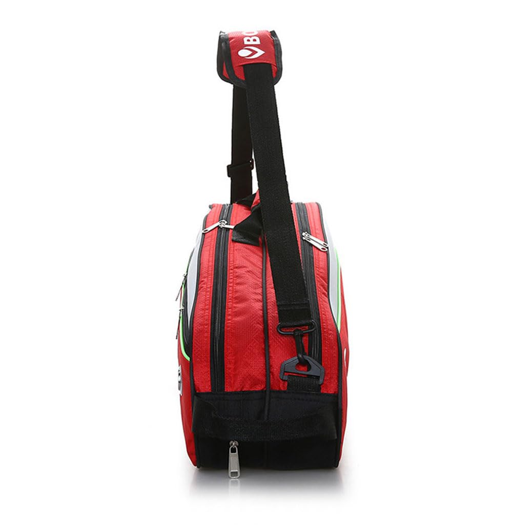 Borsa per racchetta da tennis portatile da badminton per 3-6 racchette da badminton a tracolla impermeabile custodia per il trasporto di racchetta in Oxford robusta borsa da squash per uomo e donna
