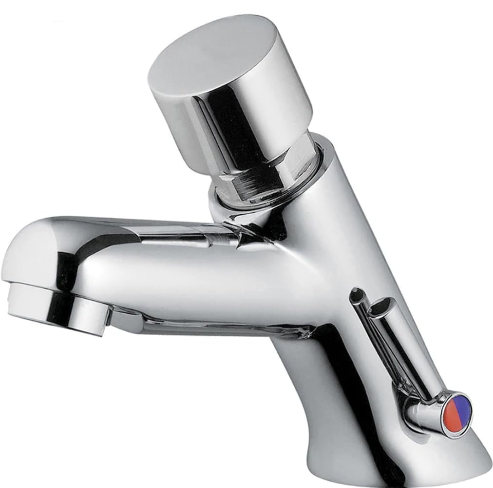 08212 Grifo mezclador para lavabo temporizado con control de botón IDRAL