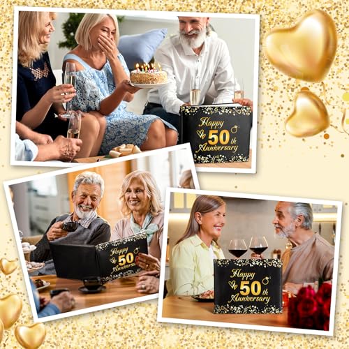 Image of Patelai Wedding Anniversary Guest Book Decorations Guest Book Sign Alternative 50th Commemoration Day Party Favors with Pen, 112 Pages (Popular Models)