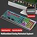 immagine 5AULA F2099 Tastiera Da Gioco Meccanica Cablata Interruttore Marrone, 104 Tasti Anti-Ghosting Luci Miste Gaming Keyboard, Programmabili USB-A interfaccia PC Computer Tastiere